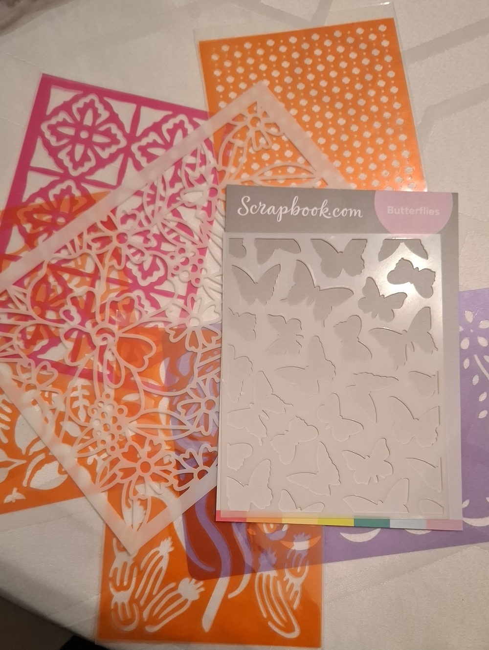 Stencil Bundle Including Scrapbook.com Butterfly Stencil